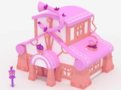 Cartoon House 3d model