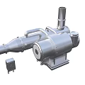 Stainless Steel Industrial Equipment With Multiple Pipes Vertical Chimney and Control Panel