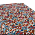 Vibrant Tablecloth With Colorful Geometric Patterns In Red Blue Brown Tones 3d model