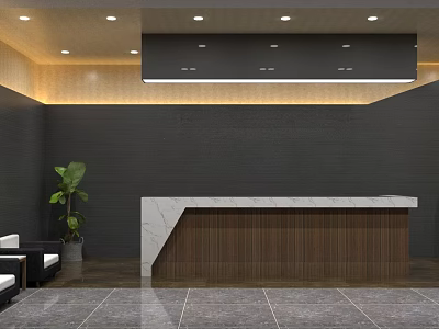 Modern Front Desk Company Front Desk 3d model