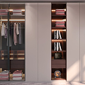 Modern wardrobe bookcase 3d model