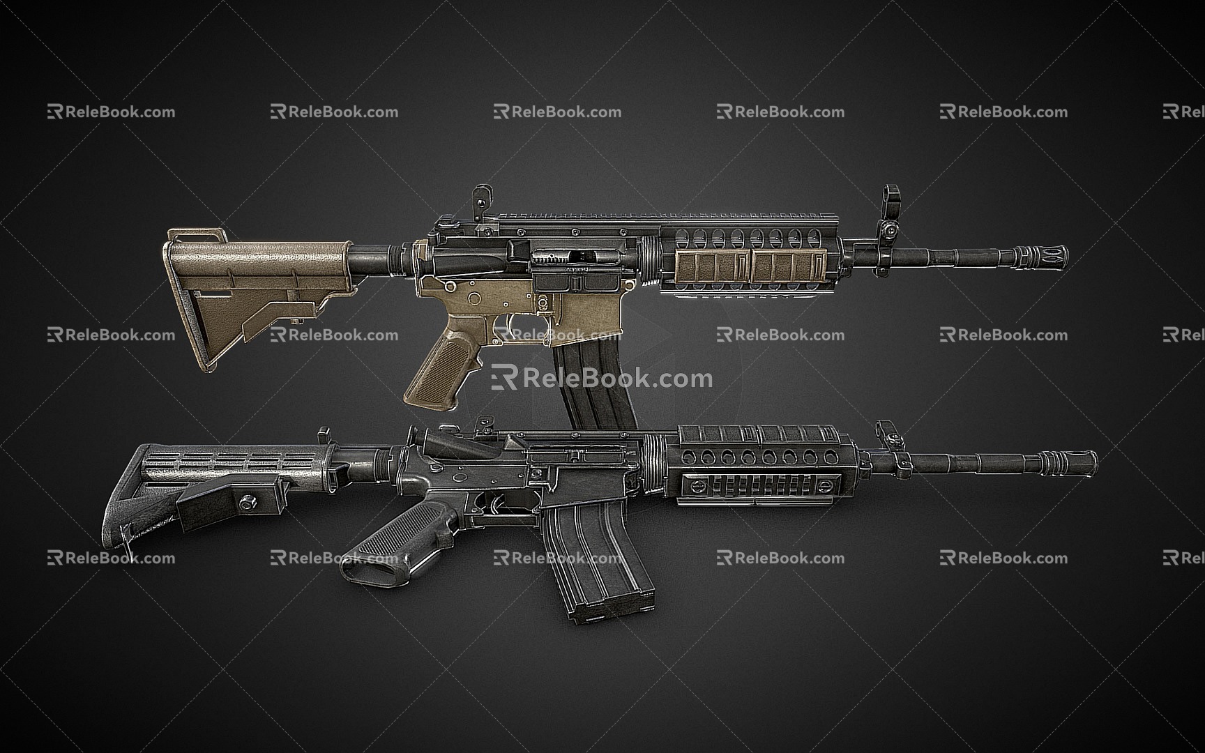 AR15 Rifle Assault Rifle Combat Rifle Military Weapon 3d model