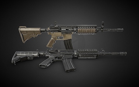 AR15 Rifle Assault Rifle Combat Rifle Military Weapon 3d model