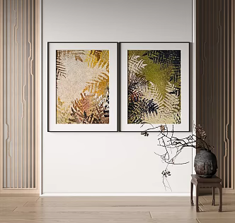 Middle Ancient Style Decorative Painting 3d model