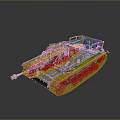 Detailed Military Tank 3D Model With Vintage Design Metallic Texture And Tracks