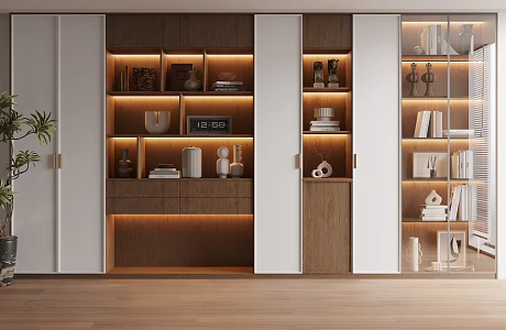 Middle Style Bookcase 3d model