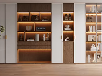 Middle Style Bookcase 3d model