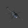 Armed Military Helicopter With Mounted Weapon System For Aerial Combat Missions