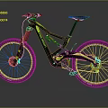 BULLS Electric Mountain Bike With Black And Neon Yellow Frame Suspension Fork And Rugged Tires