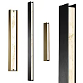 Modern Wall Sconces With Sleek Long Strip Design And Metal Frame Marble Texture
