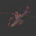 Advanced Attack Military Helicopter With Main Rotors Tail Rotor Weapon Systems And Sensor Gear