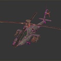 modern helicopter gunship helicopter helicopter gunship combat helicopter military helicopter 3d model