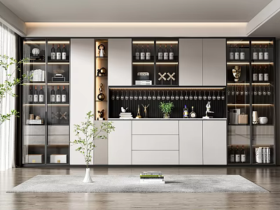 Modern Wine Cabinet 3d model
