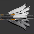 Futuristic Spacecraft With White Silver Body And Red Engine Components For Space Exploration