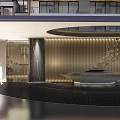 Modern Sales Office Building with Landscaped Gardens Reception Area and Elegant Decor