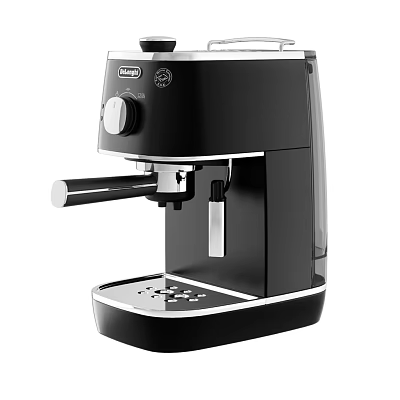 Modern Black Espresso Coffee Machine With Manual Operation For Home Kitchen 3d model