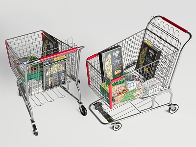 Supermarket Shopping Trolley Children's Trolley 3d model