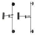 Modern Black Wall Lamp With Adjustable Arm And Sleek Minimalist Design 3d model