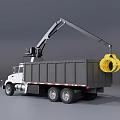Self-loading truck bucket truck 3d model