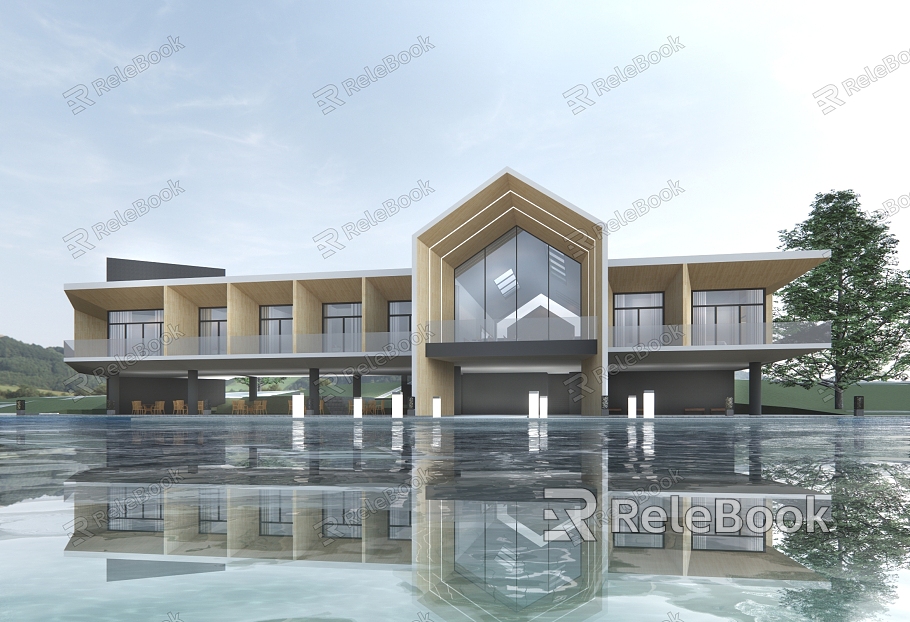 Modern Hotel Architecture Homestay Hotel model