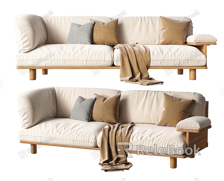 Quiet double sofa leisure sofa model