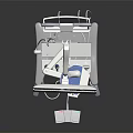 Advanced Medical Device Cart with Digital Display Screen and Medical Components on Wheeled Mobile Stand