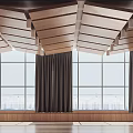 Modern Dance Room Multi-function Activity Room 3d model