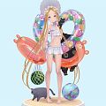 Modern Woman Anime Swimwear Girl 3d model