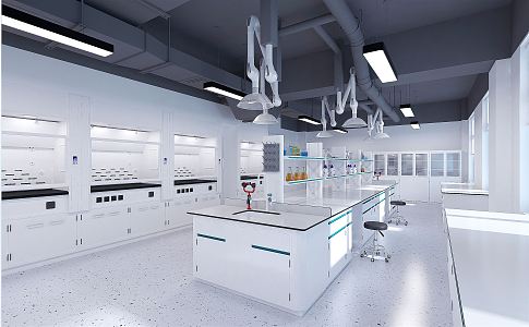 Modern Laboratory Inorganic Pretreatment Room and Atomic Absorption Room 3d model