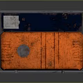 Portable Gasoline Generator With Orange Top Metal Frame Control Panel And Mechanical Parts