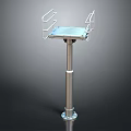Sturdy Industrial Silver Metal Equipment Platform With Column And Side Brackets