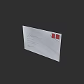 White Wall Adorned With Envelope Featuring Handwritten Note And Red Stamps
