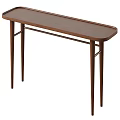 Modern Wooden Dressing Table With Sleek Design And Slender Legs Structure 3d model
