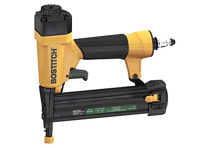 BOSTITCH Professional Pneumatic Nail Gun Yellow Black Heavy Duty Hardware Tool 3d model