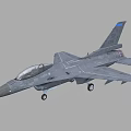 Military Fighter Jet With Gray Body Single Seat Cockpit Tail Fin And Landing Gear