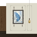 New Chinese butterfly decorative painting 3d model