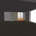 Modern Room Dividers With Stone Texture Lattice Design And Glass Panels In Interior Space