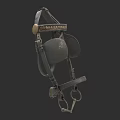 Vintage Leather Horse Harness With Metal Buckles Decorative Studs And Straps