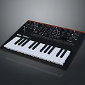 Modern Music Keyboard With White Keys Control Knobs And Black Design For Daily Use