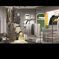 Modern Clothing Store Interior With Fashion Apparel Display Racks Mirrors And Stylish Outfits