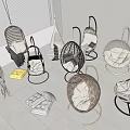 Stylish Rattan Hanging Chairs with Soft Cushions in Various Modern Neutral Designs
