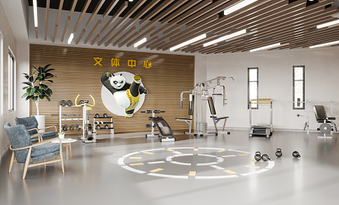 Modern Gym Sports Center 3d model