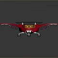 Red Futuristic Flying Car 3D Model With Sleek Aerodynamic Design And Detailed Render