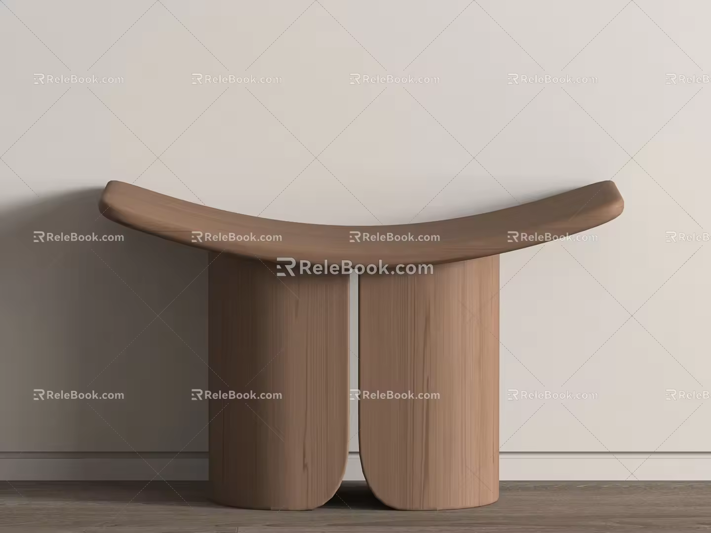 poliform Style Stool Solid Wood Stool Low Stool Shoe Changing Stool 3d model