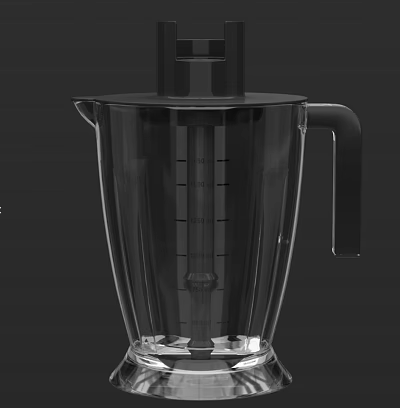 Transparent Blender With Black Lid And Handle As Modern Kitchen Appliance 3d model