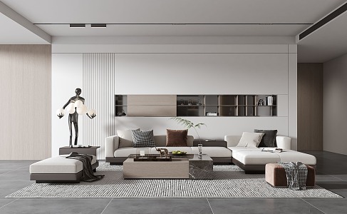 modern living room 3d model