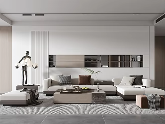 modern living room 3d model