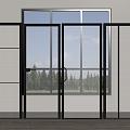 Modern sliding door 3d model