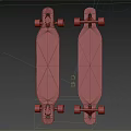 Stylish Black And Wooden Skateboards With Various Designs And Green Wheels