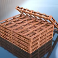 Sturdy Industrial Equipment Wooden Crate With Open Lid And Frame Structure